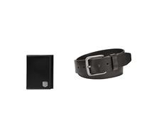 Fossil Uomo Hayes Portafoglio in pelle nera e cintura Brody, Set