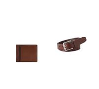 Fossil Uomo Huntington Portafoglio in pelle marrone e cintura Joe, Set