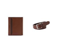 Fossil Uomo Huntington Portafoglio in pelle marrone e cintura Joe, Set
