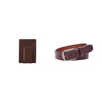 Fossil Uomo Ingram Portafoglio in pelle marrone e cintura Samson, Set