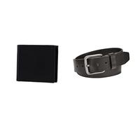 Fossil Uomo Ingram Portafoglio in pelle nera e cintura Brody, Set