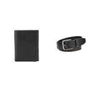 Fossil Uomo Ingram Portafoglio in pelle nera e cintura Brody, Set