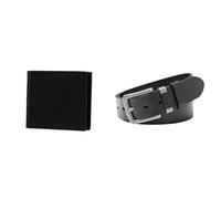 Fossil Uomo Ingram Portafoglio in pelle nera e cintura Jay, Set