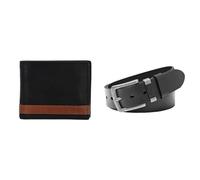 Fossil Uomo Quinn Portafoglio in pelle nera e cintura Jay, Set