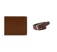 Fossil Uomo Westover Portafoglio in pelle marrone e cintura Joe, Set