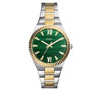 Fossil Scarlette Orologio per donna, movimento al quarzo con cinturino in acciaio inossiperbile o in pelle, Verde oliva, 38MM