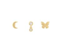 Fossil Women's Brass with multi option earring set