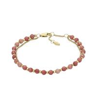 Fossil Bracciale multifilo All Stacked Up da donna in rodocrosite rosa, JF04682710, Rosso Chiaro