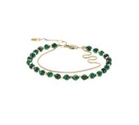 Fossil Bracciale elegante JF04541710 con perline semipreziose e chiusura a moschettone Verde scuro