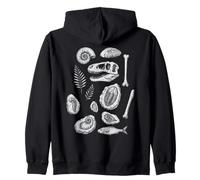 Fossili e Ossa Vintage Tattoo Style Art Felpa con Cappuccio