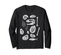 Fossili e Ossa Vintage Tattoo Style Art Maglia a Manica