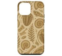 Fossils Ferns and Trilobites Sepia Pattern for Rockhounds Custodia per iPhone 12 mini