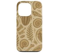 Fossils Ferns and Trilobites Sepia Pattern for Rockhounds Custodia per iPhone 13 Pro