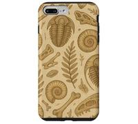 Fossils Ferns and Trilobites Sepia Pattern for Rockhounds Custodia per iPhone 7 Plus/8 Plus
