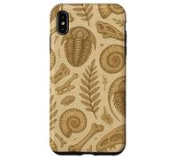 Fossils Ferns and Trilobites Sepia Pattern for Rockhounds Custodia per iPhone XS Max