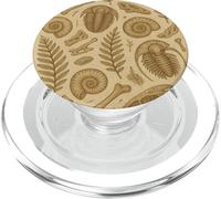 Fossils Ferns and Trilobites Sepia Pattern for Rockhounds PopSockets PopGrip per MagSafe