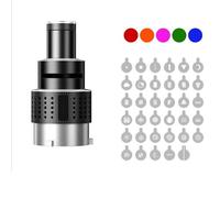 Fossthiroy Fotografia Flash Snoot Lente Conica Video Modelling Forma Photo Studio Light Kit con Lente Faretto Ottico 35 Gobos