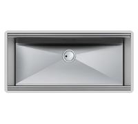 Foster 1015850 Milano Lavello sottotop cm 102 - acciaio spazzolato 1 vasca 97X45