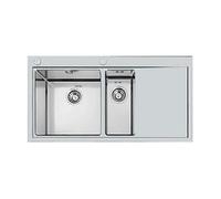 FOSTER 1251052 LAVELLO INOX 2 VASCHE MASTER SX FILO TOP 100 CM