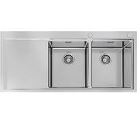 Foster Lavello incasso 1252051 Filotop 116 cm Acciaio spazzolato 2 vasche a destra