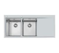 Foster Master 2Vsx Da 34 Ft Tpr - 1252052 Lavello Incasso | 2 vasche, acciaio inox, filo top