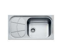 Foster Lavello a una vasca con gocciolatoio a sinistra 1561 201 finitura acciaio inox da 86x50 cm