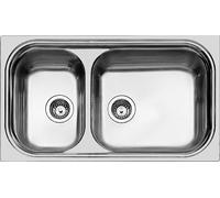 Foster 1562 001 1562001 Lavello incasso cm. 86 - acciaio spazzolato con vasca grande a destra