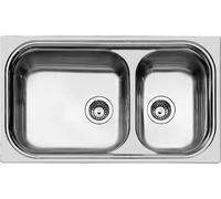 Foster Lavello incasso 1562 002 1562002 - 2 vasche acciaio spazzolato vasca grande sinistra 86 cm