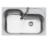 Foster Lavello a una vasca 1579 660 finitura acciaio inox da 79x50 cm