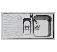 Foster 1963061 - Lavello in acciaio INOX, 2 vasche, 18,5 cm, 8,89 cm, 970 mm, 500 mm