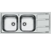 FOSTER 1972062 LAVELLO 2 VASCHE SINISTRA CON GOCCIOLATOIO FM STD INOX 116CM