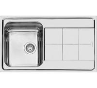 FOSTER 2181062 LAVELLO 1 VASCA A SINISTRA CON GOCCIOLATOIO SERIE KS ACCIAIO