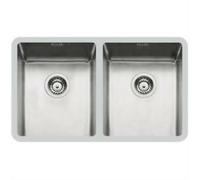 Foster Lavello Sottotop a Due Vasche Ke - R15 2203 850 Finitura Spazzolato da 76x45cm