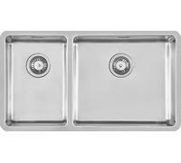 Foster Lavello Sottotop a Due Vasche Ke - R15 2205 850 Finitura Spazzolato da 80x45cm