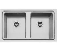 Foster 2283 050 2283050 Lavello incasso semifilo cm. 87 - acciaio spazzolato 2 vasche