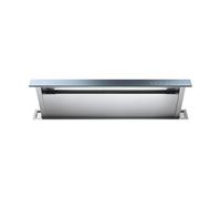 Foster Cappa da Base Ghost 2451 120 Finitura Vetro Nero e Acciaio Satinato da 120cm