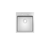 FOSTER Lavello 1 vasca 460x520 mm, modello S4001, Base 45 cm, Acciaio satinato, sopratop/filotop - 3363 050
