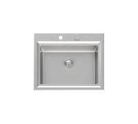 Foster 4505050 Lavello Stripe semifilo 1 vasca cm 60 x 51 inox spazzolato