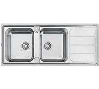 FOSTER 5812060 LAVELLO 2 VASCHE ELETTRA STD REVERSIBILE CON GOCCIOLATOIO INOX 11