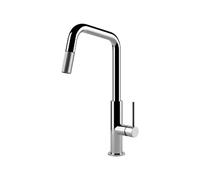 FOSTER Miscelatore Cucina con Doccetta estraibile Rubinetto Monocomando lavello in Ottone colore Cromo - 8522 000 KS Plus