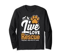 Foster Adotta Volontariato Live Love Animal Rescue Maglia a Manica
