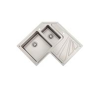 Foster Angolo 1V40+1V18X40 Ks - 3308050 Lavello Incasso | Lavello angolare inox, doppia vasca, installazione sottotop