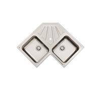Foster Angolo 2V 34X40 Ks - 3303060 Lavello Sovrapposto | Acciaio inox, Finitura satinata, Top mount