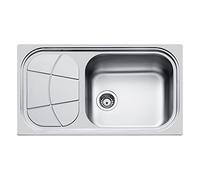 Foster Lavello a una vasca con gocciolatoio a sinistra 1561 201 finitura acciaio inox da 86x50 cm