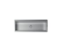 FOSTER Canale attrezzato a incasso, 45x17cm, Sopratop/Filotop, Acciaio Satinato - 3024800