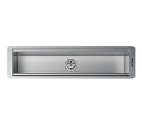FOSTER Canale attrezzato SLIM a incasso, 43x11cm, Sopratop/Filotop, Acciaio Satinato - 3024801