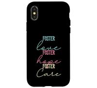 Foster Care Hope Love Famiglia abbinata per l"adozione dei genitori Custodia per iPhone X/XS