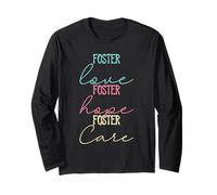 Foster Care Hope Love Famiglia Abbinata per ladozione dei Genitori Maglia a Manica
