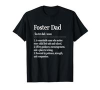 Foster Dad Definition Funny Parent Maglietta con Stampa Grafica Economica