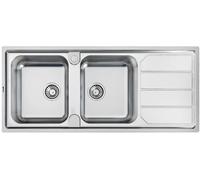 Foster 5812 062 5812062 Lavello incasso cm. 116 - acciaio spazzolato 2 vasche a sinistra
